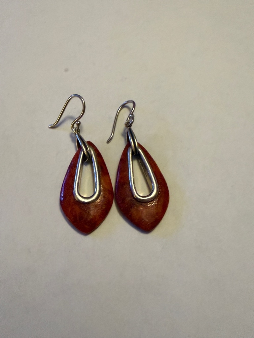 Silpada "The Cardinal Rule" sterling silver dangle earrings